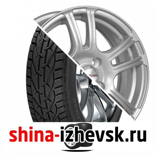 Колесо в сборе Tigar Winter 185/55 R15 T 82 + X-trike X105 6xR15 4×98 ET35 DIA58.1 Серебристый в Ижевске